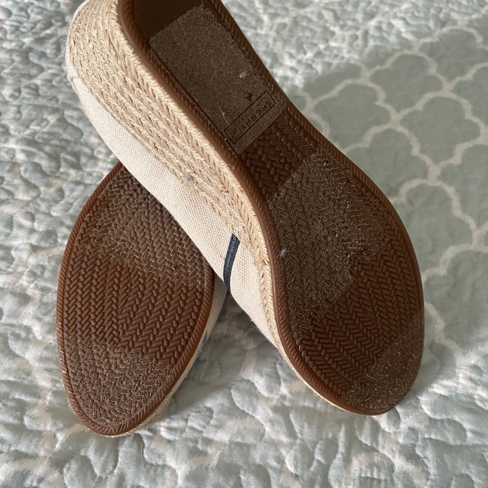 Sperry Women's Wedge Shoes - Cream and Navy - Picture 4 of 6